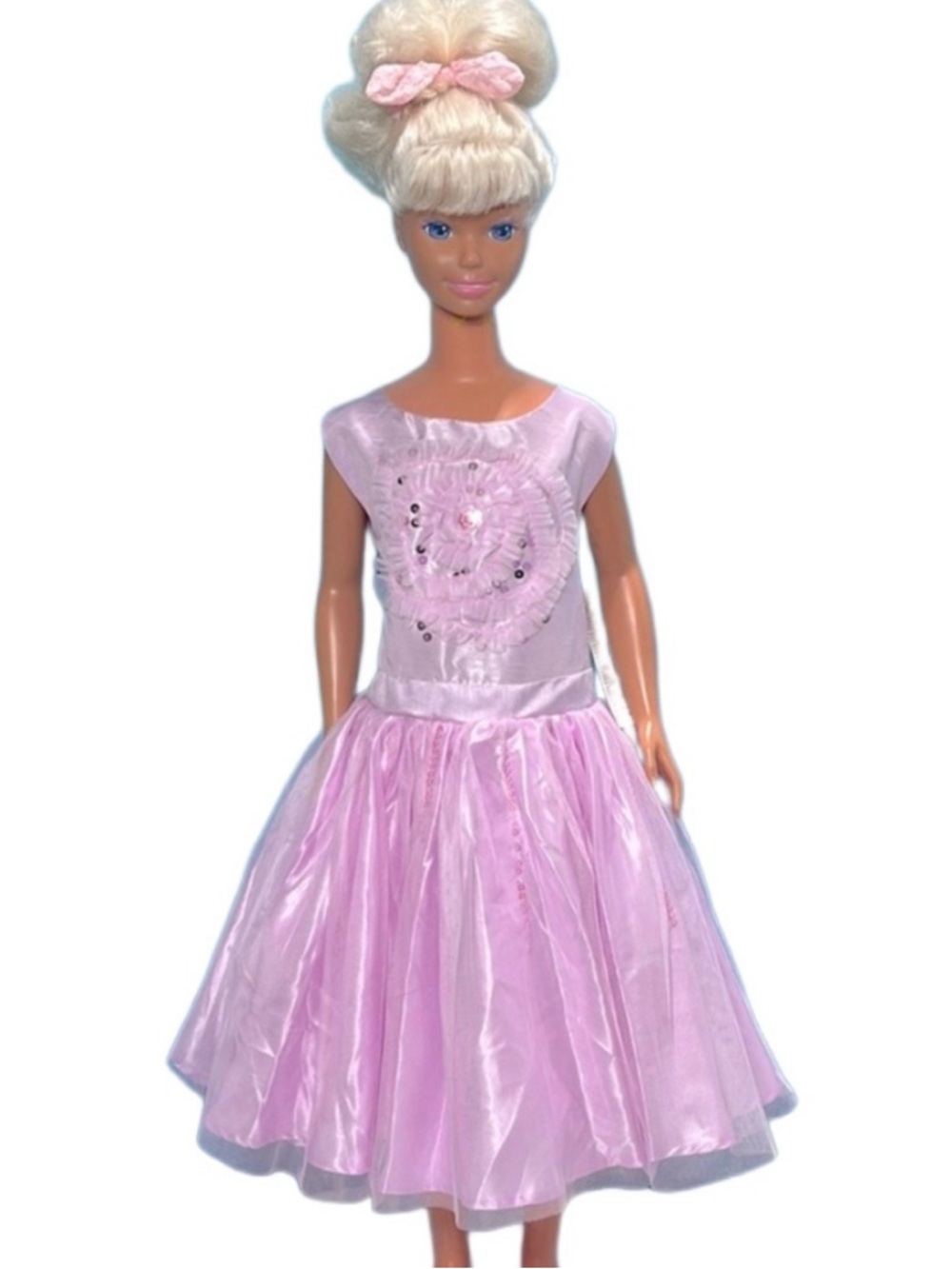Disney Parks Belle Princess Dress 5/6 Pink Sequin Tutu Beauty & Beast Costume